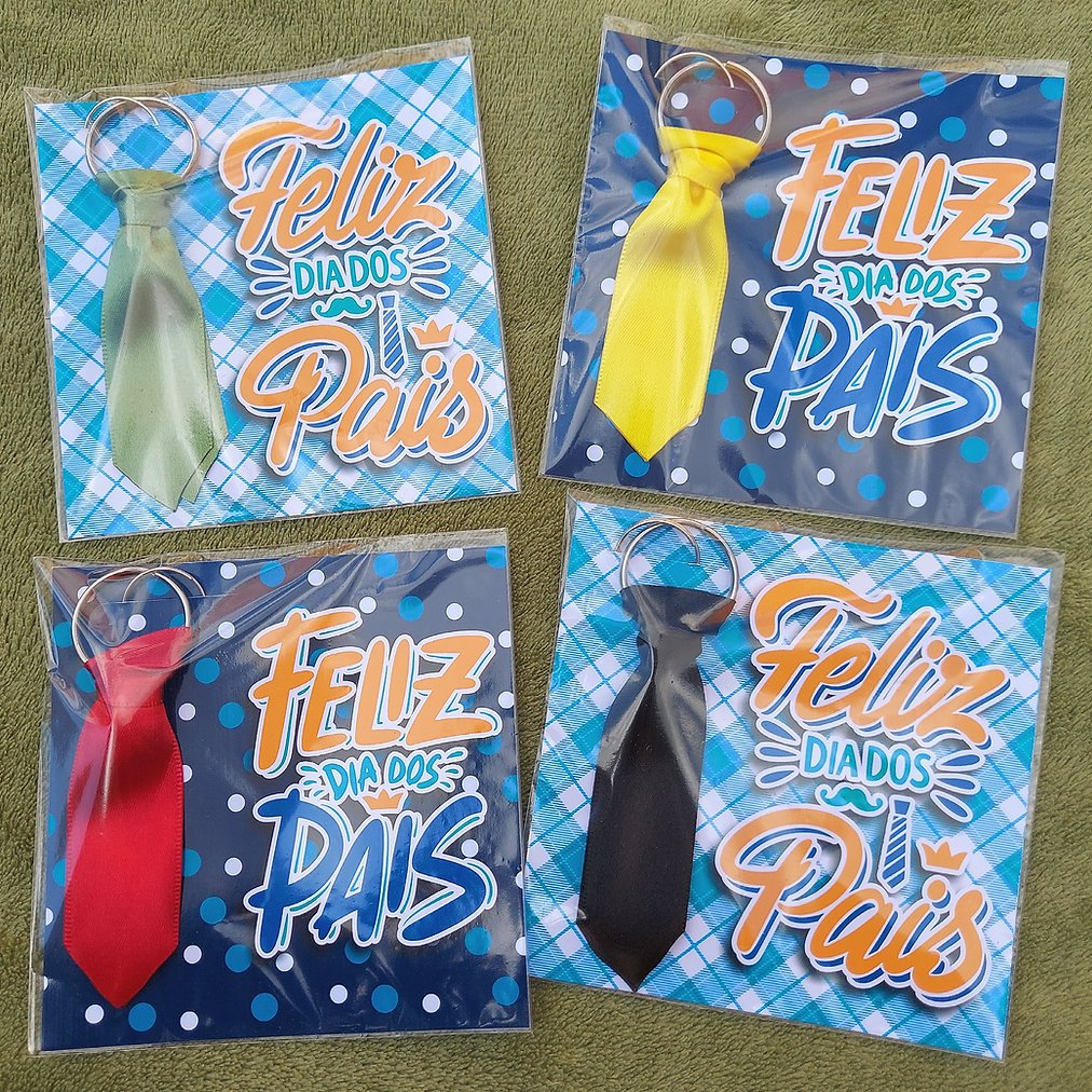 Card Chaveiro Gravatinha - Dia dos Pais Card Chaveiro Gravata – Dia dos Pais - Imagem 1