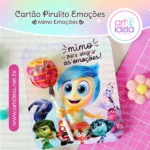 Cartão Pirulito - Emoções- Divertida Mente