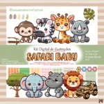 Kit Digital Safari Baby