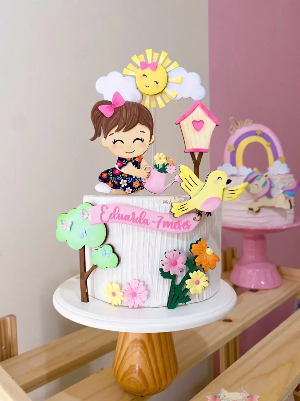 Topo de Bolo Jardim Primavera Topo de Bolo Jardim Primavera - Imagem 1