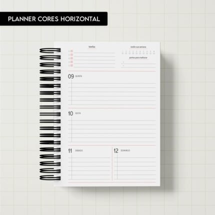 Miolo digital – Planner Cores 2025 Horizontal A5