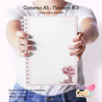 Caderno Pautado A5 + Bloquinho A6 – Floresça N.3 (Cute Corte) - Imagem 3