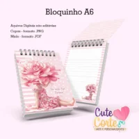 Caderno Pautado A5 + Bloquinho A6 – Floresça N.3 (Cute Corte) - Imagem 2