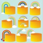 Combo Arco Íris - Topo de Bolo