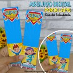 Porta Lápis Dia do Estudante (Desenhitos da Jana)