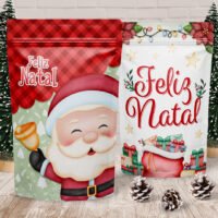 Printable - Rótulo Ziplock (Stand Up Pouch) - Feliz Natal - Imagem 4
