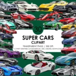 30 Cliparts de Carros Esportivos