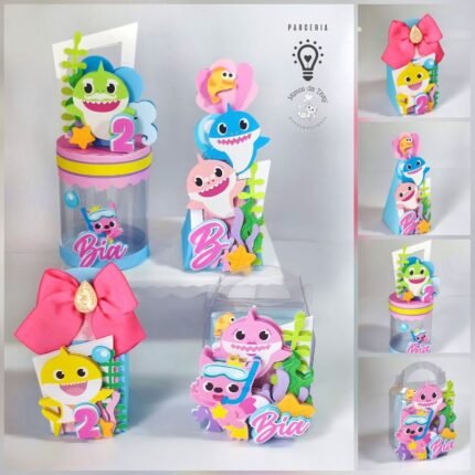 Baby Shark Menina - Kit Festa