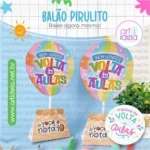 Balão Pirulito Volta às Aulas