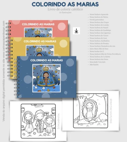 COMBO digital Livro de Colorir Colorindo as Marias