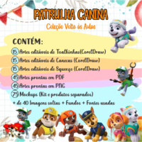 Patrulha Canina - Kit Escolar Sublimação