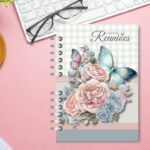 Caderno de Reuniões Feminino - Coleção Borboleta