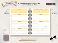 Planner Universitário A5 - Permanente Horizontal - Imagem 5