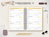 Planner Universitário A5 - Permanente Horizontal - Imagem 10