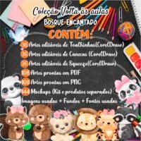 Bosque Encantado - Kit Escolar Sublimação