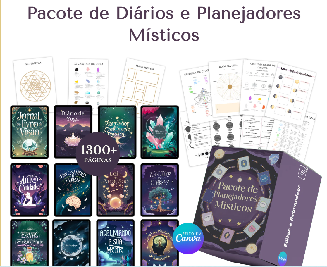 Pacote de Diários e Planejadores Místicos (1) Pacote de Diários e Planejadores Místicos - Imagem 1