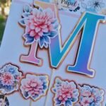 Topo de Bolo Alfabeto Com Flores