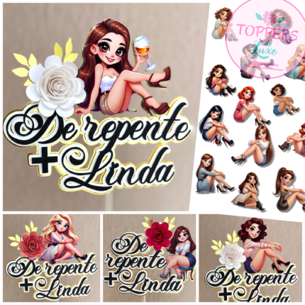 Topo de Bolo De Repente + Linda