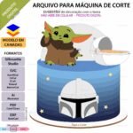 Topo de Bolo Grogu Yoda Baby