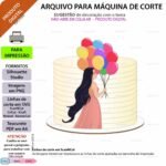 Topo de Bolo Mulheres Balões