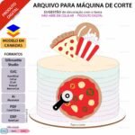 Topo de Bolo Pizza e Pipoca