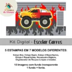Kit Digital Escolar - Carros Meninos