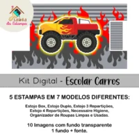 Kit Digital Escolar - Carros Meninos