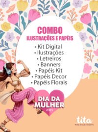 Dia da Mulher 2025 - Combo Ilustrações e Papéis - Imagem 7