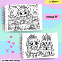 Livro de Colorir - Princesas no Mundo dos Doces - Imagem 3
