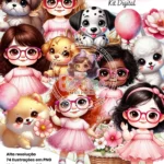 Kit Digital Jardim de  Cachorrinhos