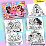 Livro de Colorir - Princesas no Mundo dos Doces