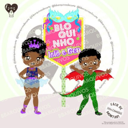Topo de Bolo Bloquinho dos Irmãos