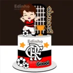 Topo de Bolo Flamengo Menino Bernardo