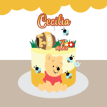 Topo de Bolo Ursinho Pooh