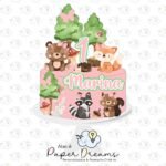 Bosque Encantado Aquarela - Topo de Bolo