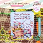 Cartão Carrinho Cordeiro Páscoa