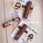Cartão + adesivo para baton de chocolate Páscoa