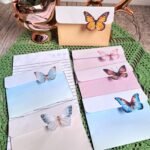 Kit Envelope + Carta Mini – Coleção Borboleta