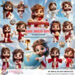 Jesus Cristo Cute 3D - Kit Digital