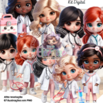 Kit Digital Mascotes Médicas