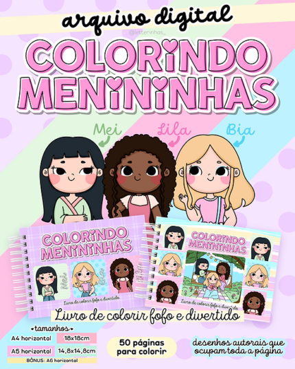 Livro de Colorir - Colorindo Menininhas
