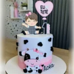 Topo de Bolo Eu Amo Tetê Mesversário