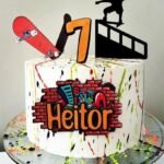 Topo de Bolo Skate Grafite