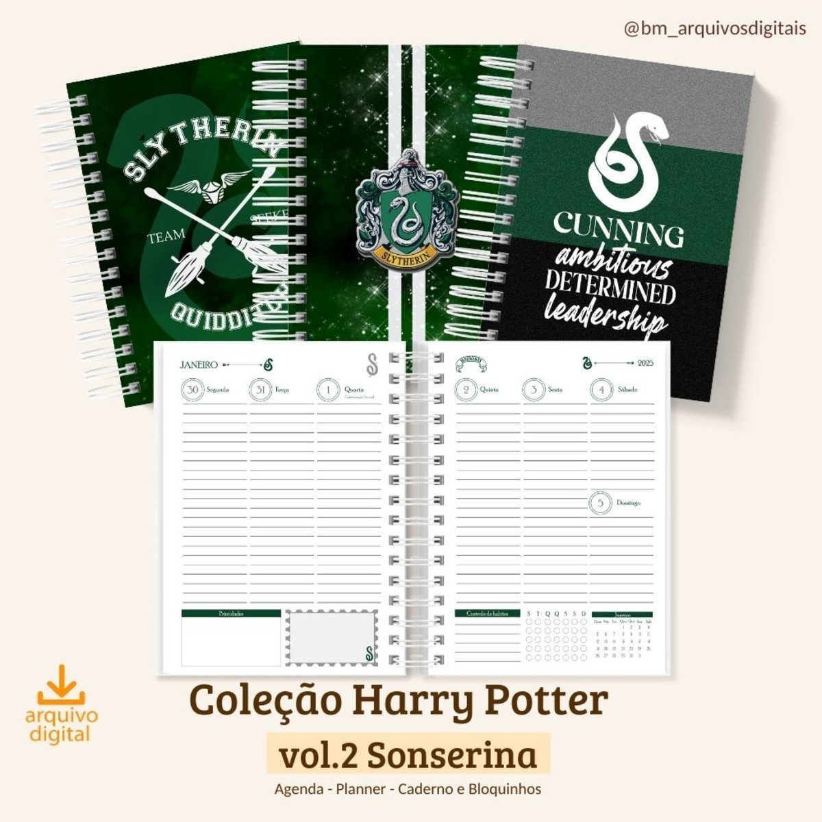 arquivo-digital-colecao-harry-potter-vol-2-sonserina-grifinoria Arquivo Digital - Coleção Harry Potter Vol.2 Sonserina - Imagem 1