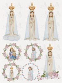 Virgem Maria - clipart - Fátima - Maria Auxiliadora - Imagem 6
