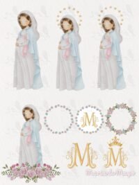 Virgem Maria - clipart - Fátima - Maria Auxiliadora - Imagem 7