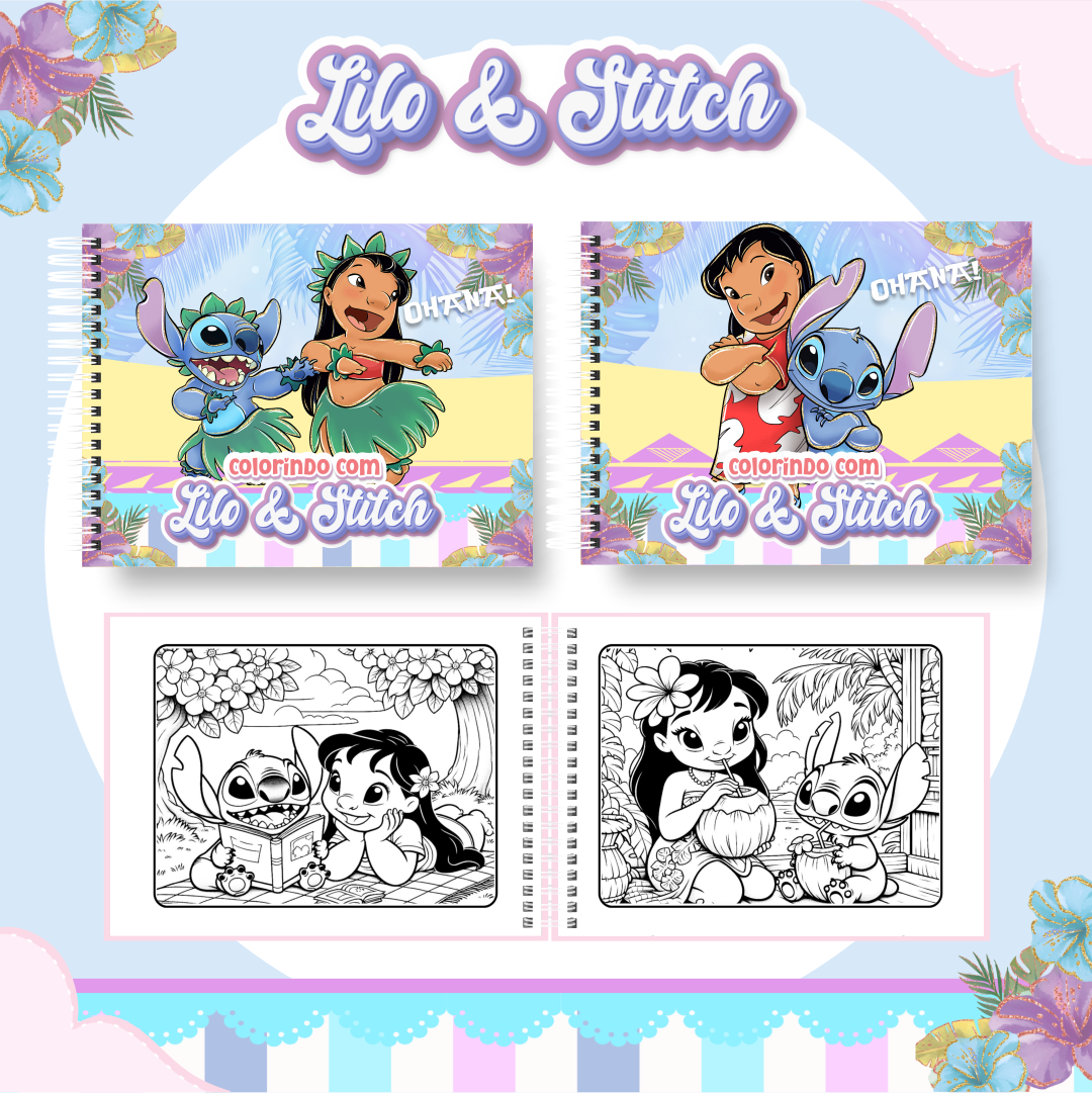 1 Lilo stitch - Livro de Colorir - Imagem 1