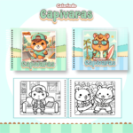 Capivara Menino - Livro de Colorir