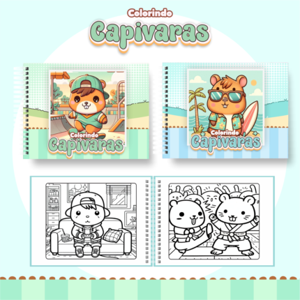 Capivara Menino - Livro de Colorir