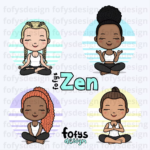 Mulheres Zen fofys - kit digital